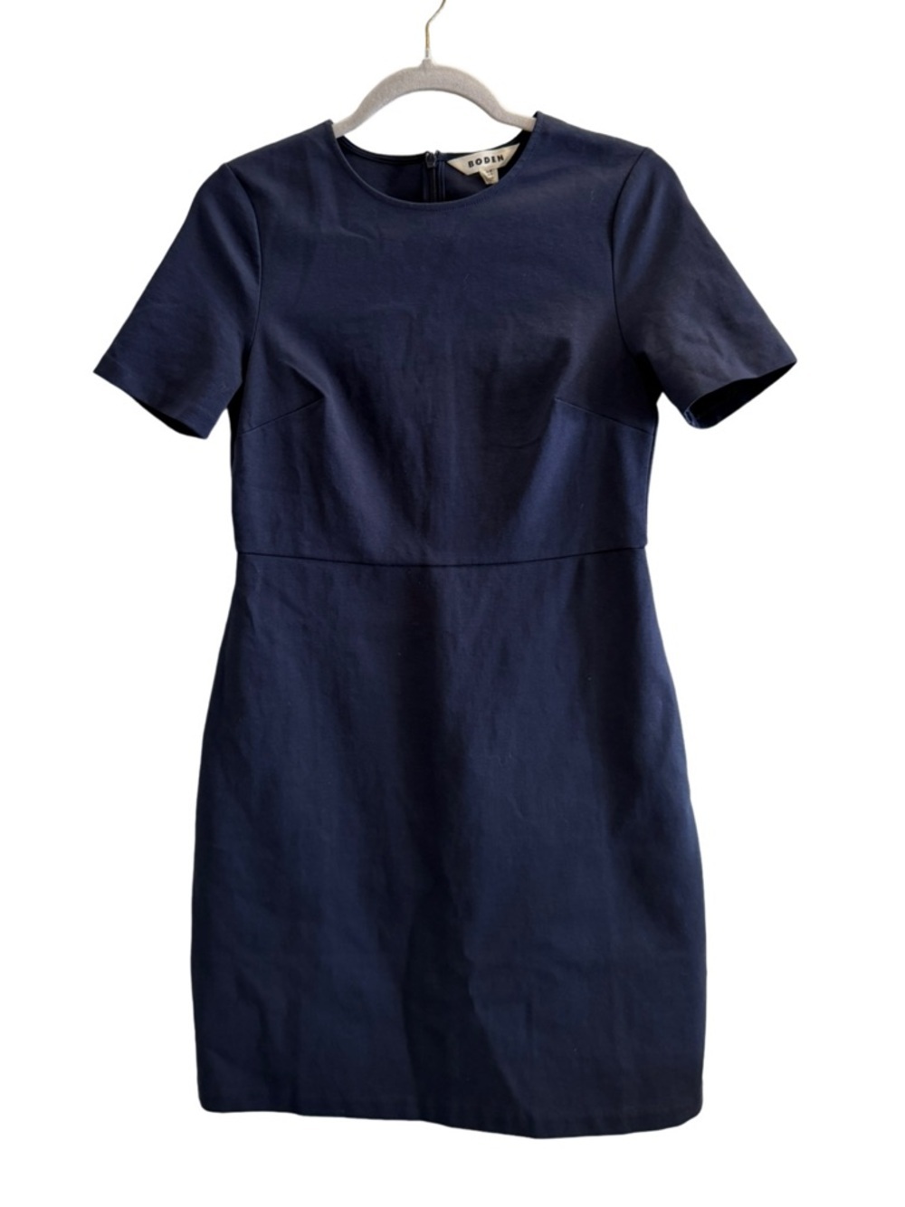 Boden Navy Blue Short Sleeve Sheath Dress Size US 4 - Picture 2 of 8